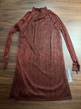 NWT Nina Leonard Metallic Dress